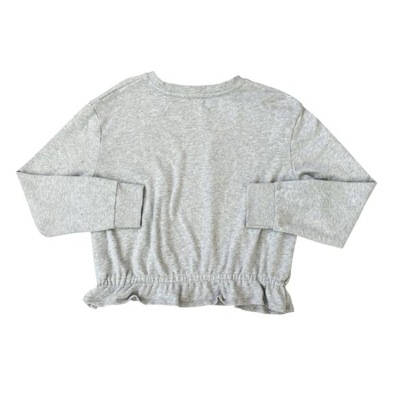 POPSUGAR Light Gray Ruffle Hem Sweatshirt Womens Size L - Picture 7 of 7